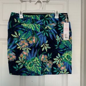 Lilly Pulitzer Blue and Green Floral Skort